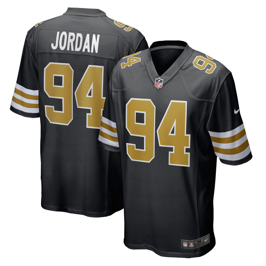 Men New Orleans Saints #94 Cameron Jordan Nike Black Alternate Game NFL Jersey